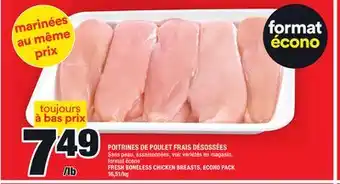 Super C Poitrines de poulet frais désossées | fresh boneless chicken breasts offer