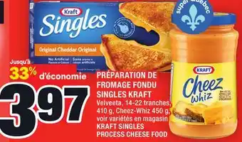 Super C Préparation de fromage fondu singles kraft | kraft singles process cheese food offer