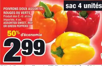 Super C Poivrons doux assortis, rouges ou verts | assorted sweet, red or green peppers offer