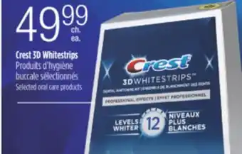 Jean Coutu Crest 3d whitestrips selected oral care products offer