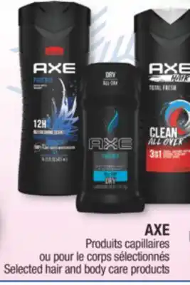 Jean Coutu Axe selected hair and body care products offer