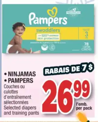 Jean Coutu Ninjamas, pampers selected diapers and training pants offer