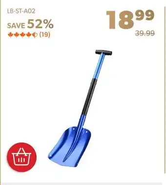 Shopper+ Aluminum snow shovel collapsible design 22-26-32inch adjustable shovel - livingbasics offer