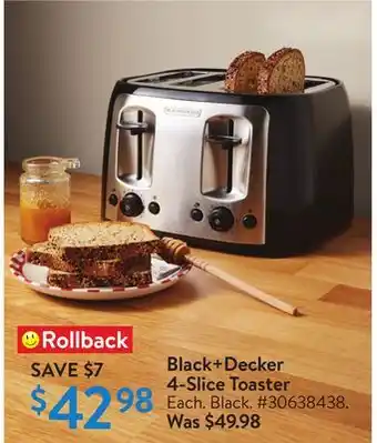 Walmart Black+ decker 4-slice toaster offer