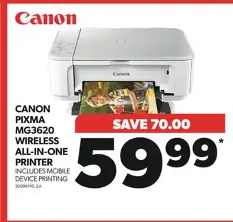 Real Canadian Superstore Canon pixma mg3620 wireless all-in-one printer offer