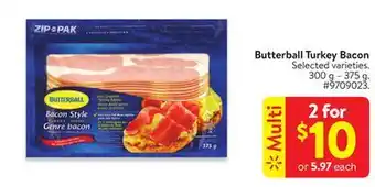 Walmart Butterball turkey bacon offer