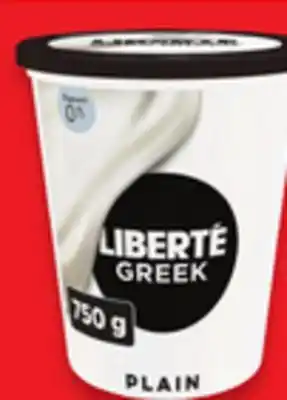 Walmart Liberté greek 650 g - 750 g yogurt offer