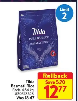 Walmart Tilda basmati rice offer