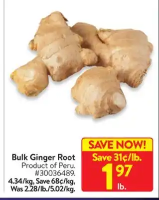 Walmart Bulk ginger root offer