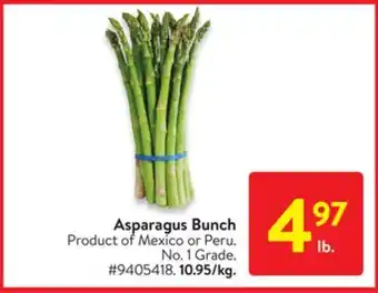 Walmart Asparagus bunch offer