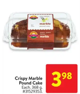 Walmart Crispy marble pound cake offer