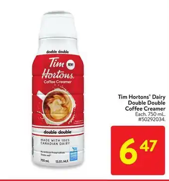 Walmart Tim hortons° dairy double double coffee creamer offer