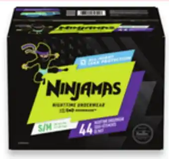 Walmart Pampers ninjamas or huggies goodnites superpack nighttime underwear offer