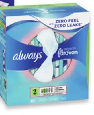 Walmart Always pads 36-50s offer