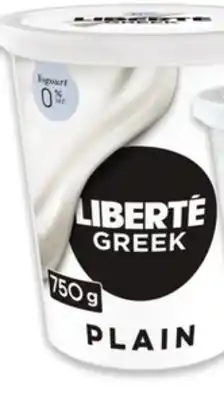 Walmart Liberte greek 750 g yogurt offer