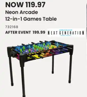 Toys R us Neon arcade 12-in-1 games table offer