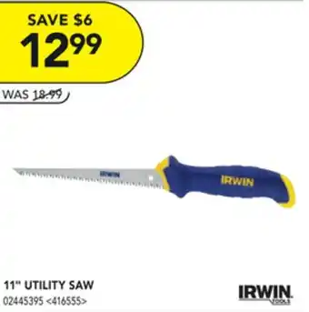 Lowe's Irwin 11 utility saw offer
