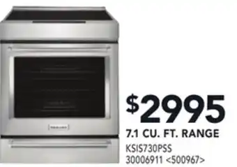 Lowe's Kitchenaid 7.1 cu. ft. range offer