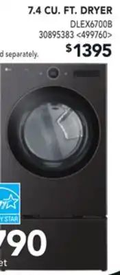 Lowe's Lg 7.4 cu. ft. dryer offer