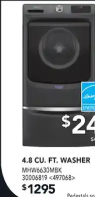 Lowe's Whirlpool 4.8 cu. ft. washer offer
