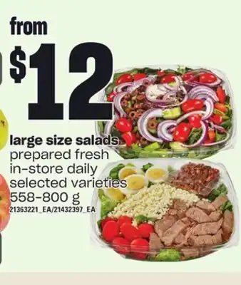 Independent Grocer Large size salads, 558-800 g offer