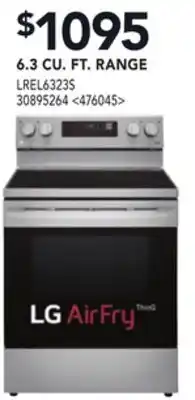 Lowe's Lg 6.3 cu. ft. range offer