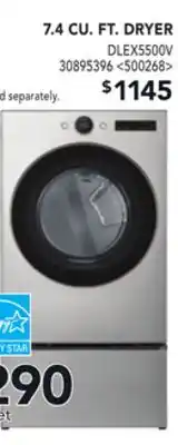 Lowe's Lg 7.4 cu. ft. dryer offer