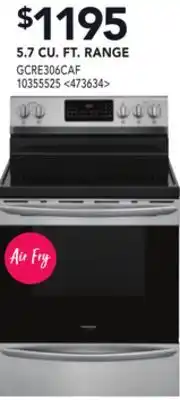 Lowe's Frigidaire gallery 5.7 cu. ft. range offer