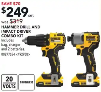 Lowe's Dewalt hammer drill and impact driver combo kit offer