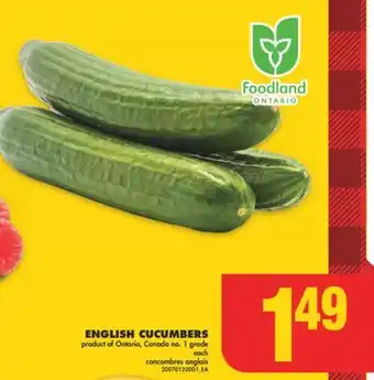 No Frills English cucumbers offer