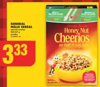 No Frills General mills cereal, 300-437 g offer