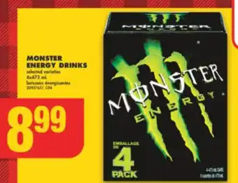 No Frills Monster energy drinks, 4x473 ml offer