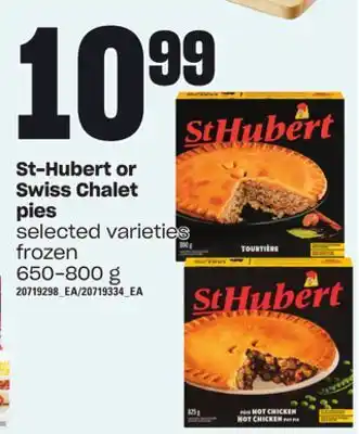 Independent Grocer St-hubert or swiss chalet pies, 650-800 g offer