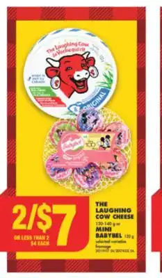 No Frills The laughing cow cheese, 120-140 g or mini babybel, 120 g offer
