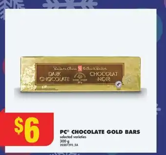 No Frills Pc chocolate gold bars, 300 g offer