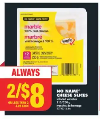 No Frills No name cheese slices, 210/230 g offer