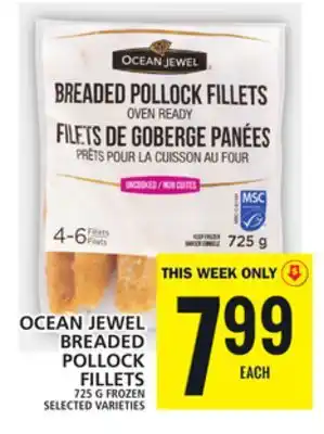 Food Basics Ocean jewel breaded pollock fillets offer