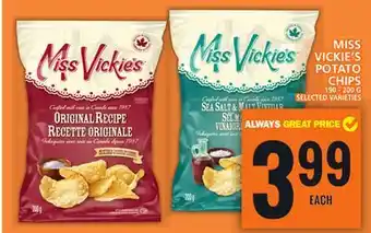 Food Basics Miss  vickie's potato chips offer