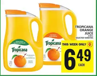 Food Basics Tropicana orange juice offer
