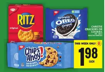 Food Basics Christie crackers or cookies offer