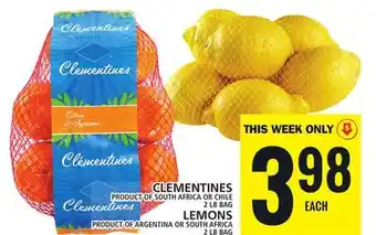 Food Basics Clementines or lemons offer