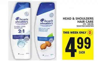 Food Basics Head & shoulders hair care offer