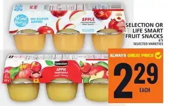 Food Basics Selection or life smart fruit snacks offer