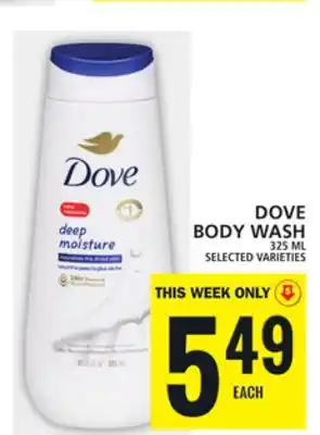 Food Basics Dove body wash offer
