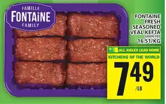 Food Basics Fontaine fresh seasoned veal kefta offer