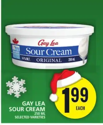 Food Basics Gay lea sour cream offer