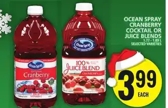 Food Basics Ocean spray cranberry cocktail or juice blends offer