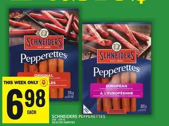 Food Basics Schneiders pepperettes offer