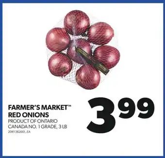 Real Canadian Superstore Farmer's market red onions, 3 lb offer