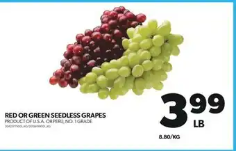 Real Canadian Superstore Red or green seedless grapes offer